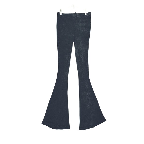 Urban Outfitters Leggings Women's XS Stretch Bell Bottoms Black Grey Boho Goth - Picture 3 of 8